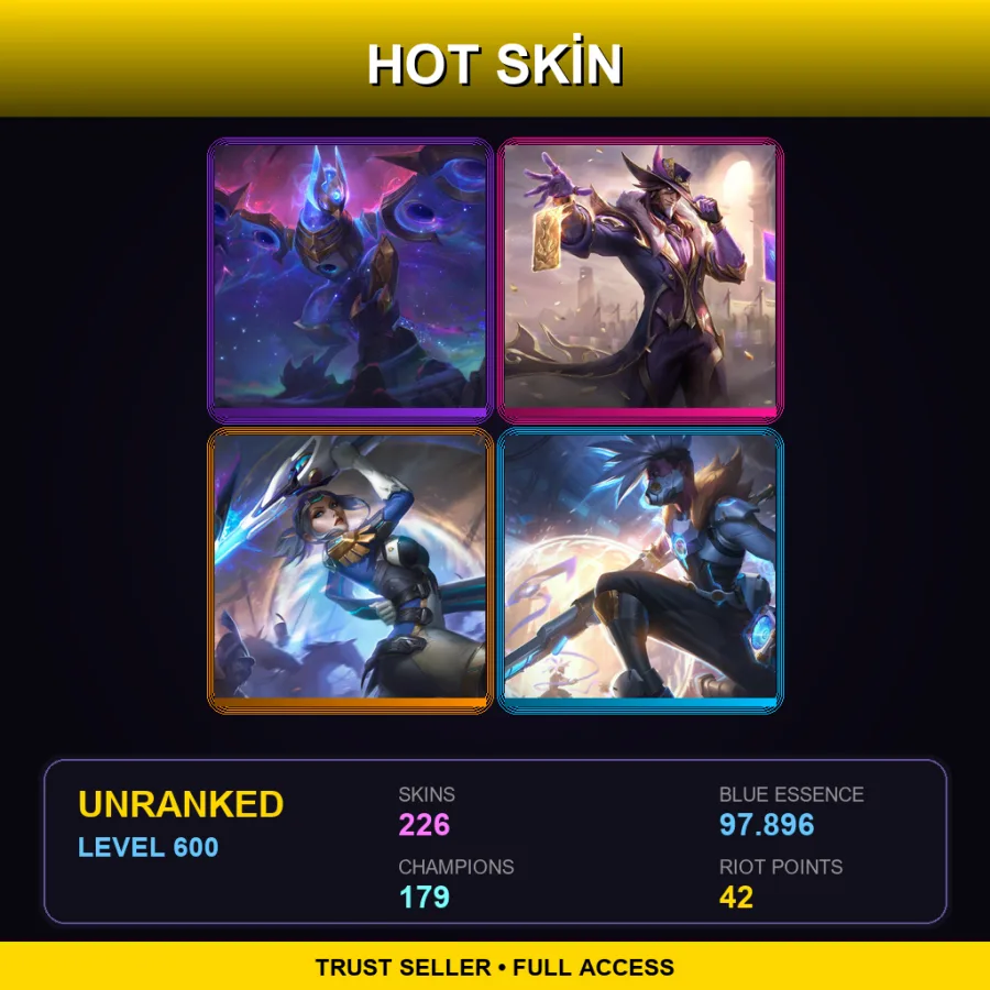 LAN | Lv600 | Unranked | 226 Skin | 179 Champ — Worlds 2015 Kalista
