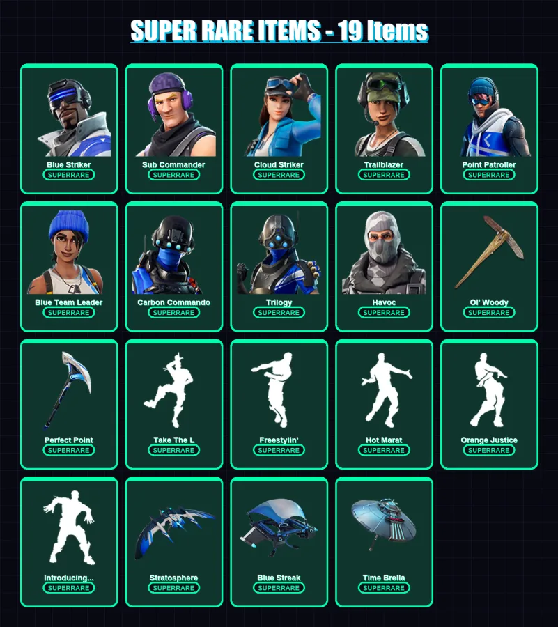 [PS4/PS5/XBOX/PC] | Blue Striker | Sub Commander | Cloud Striker | 109 skin | Lv1857