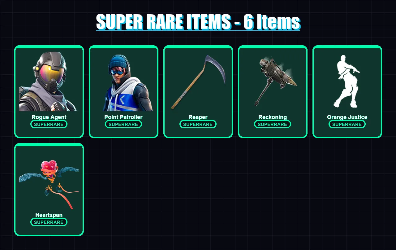 [PC/XBOX/PSN] | Rogue Agent | Point Patroller | Wild Card | Omen | Drift | 96 skin | 47 pickaxe | 48 emote | 46 glider | Lv532