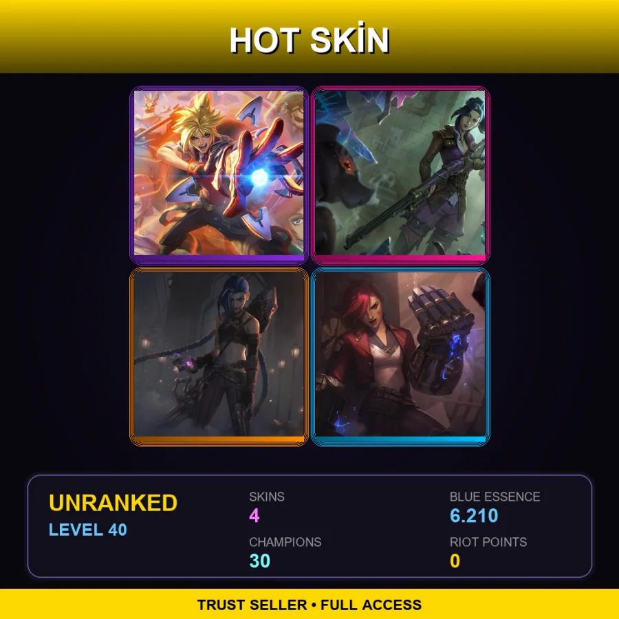 LAN | Lv40 | Unranked | 4 Skin | 30 Champ