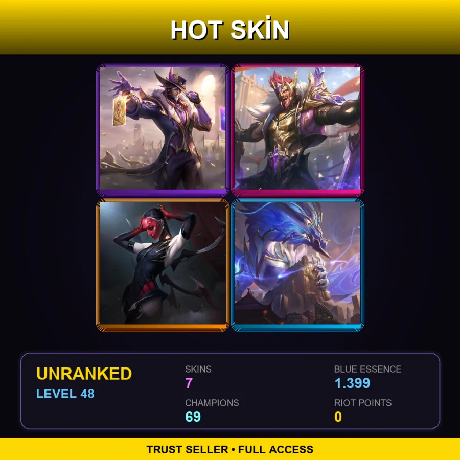 LAS | Lv48 | Unranked | 7 Skin | 69 Champ — Victorious Draven