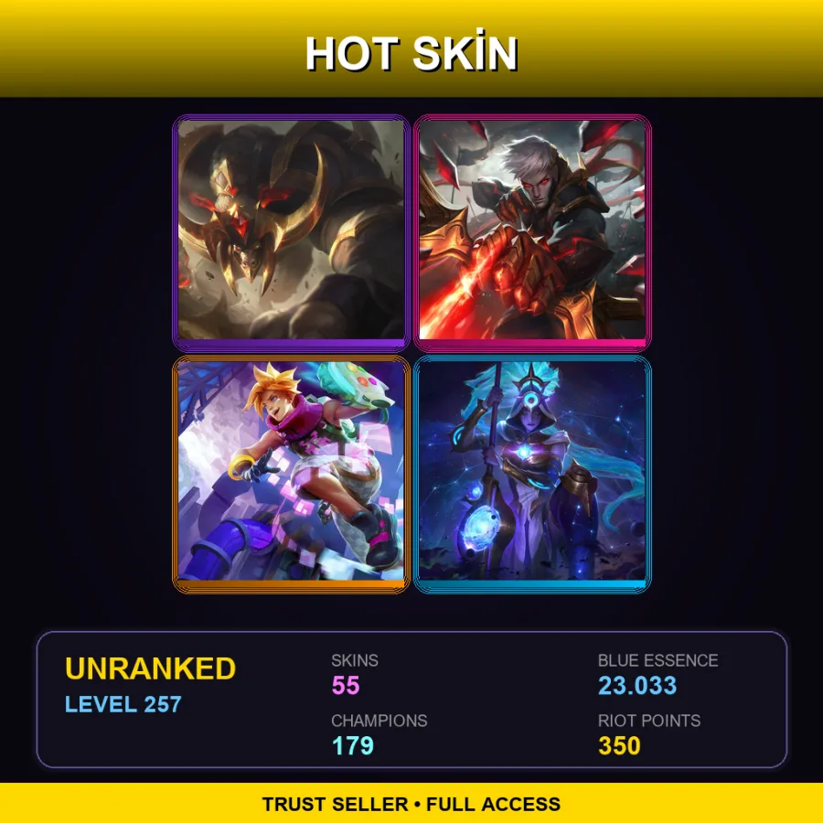 EUNE | Lv257 | Unranked | 55 Skin | 179 Champ — Firecracker Teemo