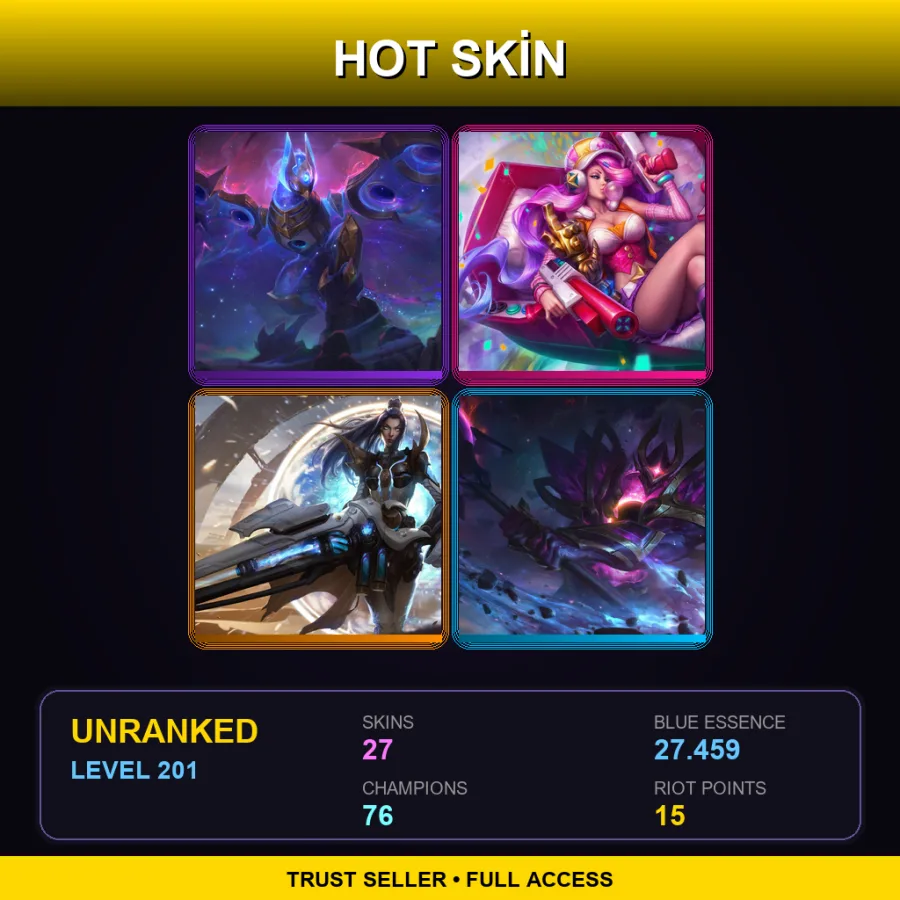 SG | Lv201 | Unranked | 27 Skin | 76 Champ — Workshop Shaco