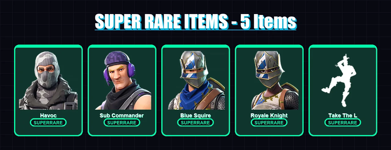 [PC/XBOX/PSN] | Havoc | Sub Commander | Blue Squire | Royale Knight | Rust Lord | 7 skin | 7 pickaxe | 10 emote | 9 glider | Lv138