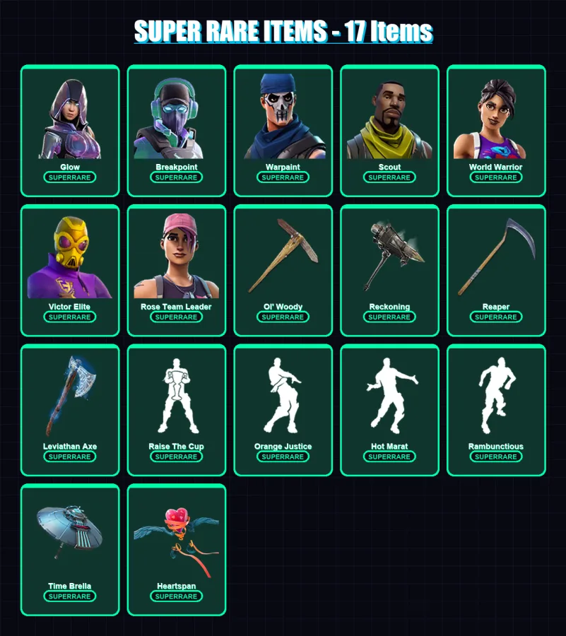 [PC/XBOX/PSN] | Glow | Breakpoint | Warpaint | Scout | World Warrior | 199 skin | 171 pickaxe | 200 emote | 149 glider | Lv2741 — Fortnite account