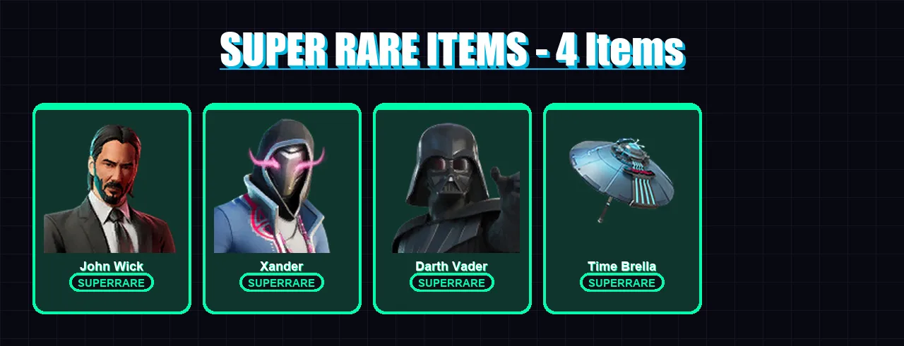 [PS4/PS5/PC] | John Wick | Xander | Darth Vader | Nezumi | Malik | 218 skin | 206 pickaxe | 203 emote | 130 glider | Lv1663