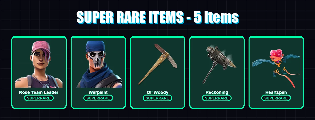 [PC/PSN] | Rose Team Leader | Warpaint | Arachne | Lynx | Blackheart | 20 skin | 24 pickaxe | 33 emote | 25 glider | Lv291