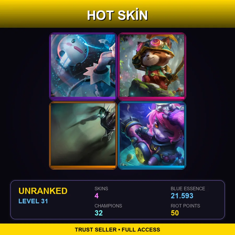 LAS | Lv31 | Unranked | 4 Skin | 32 Champ