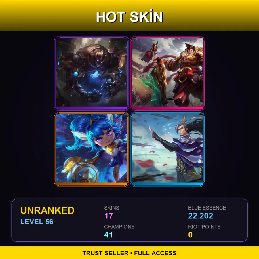 TR | Lv56 | Unranked | 17 Skin | 41 Champ