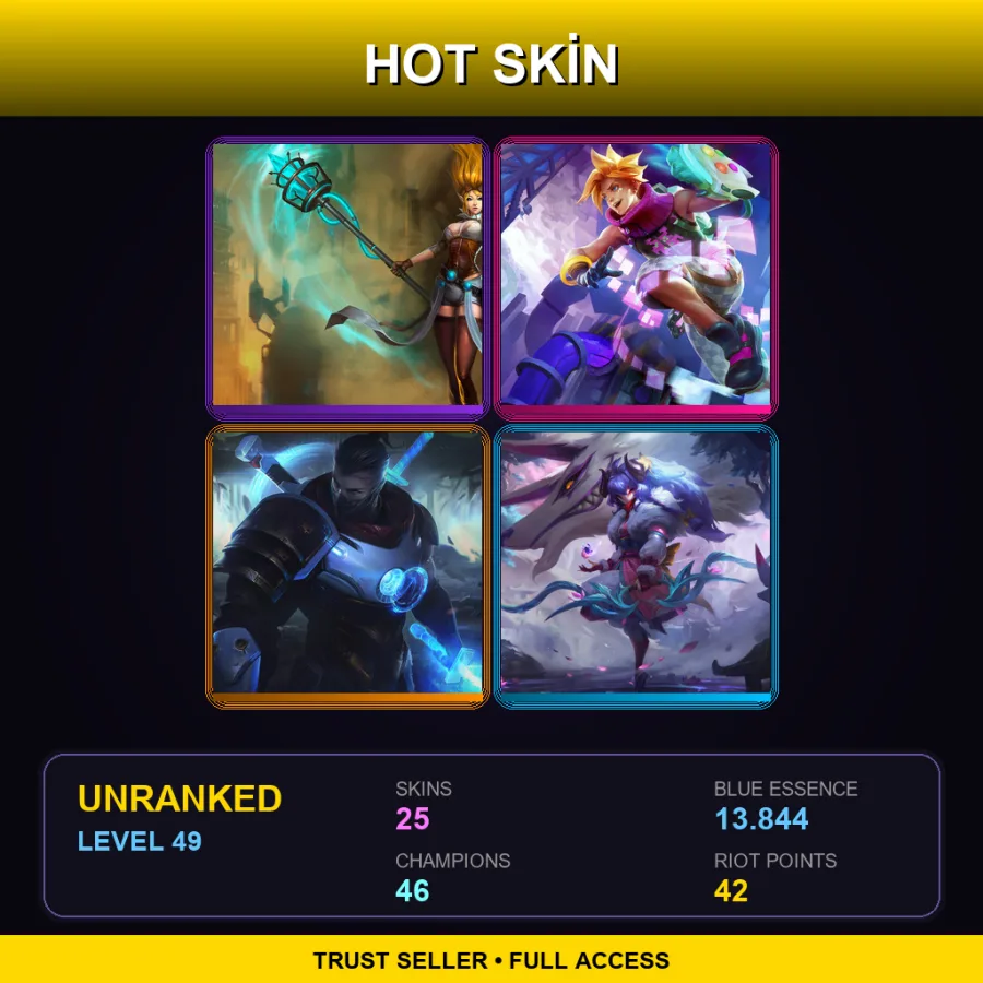 VN | Lv49 | Unranked | 25 Skin | 46 Champ