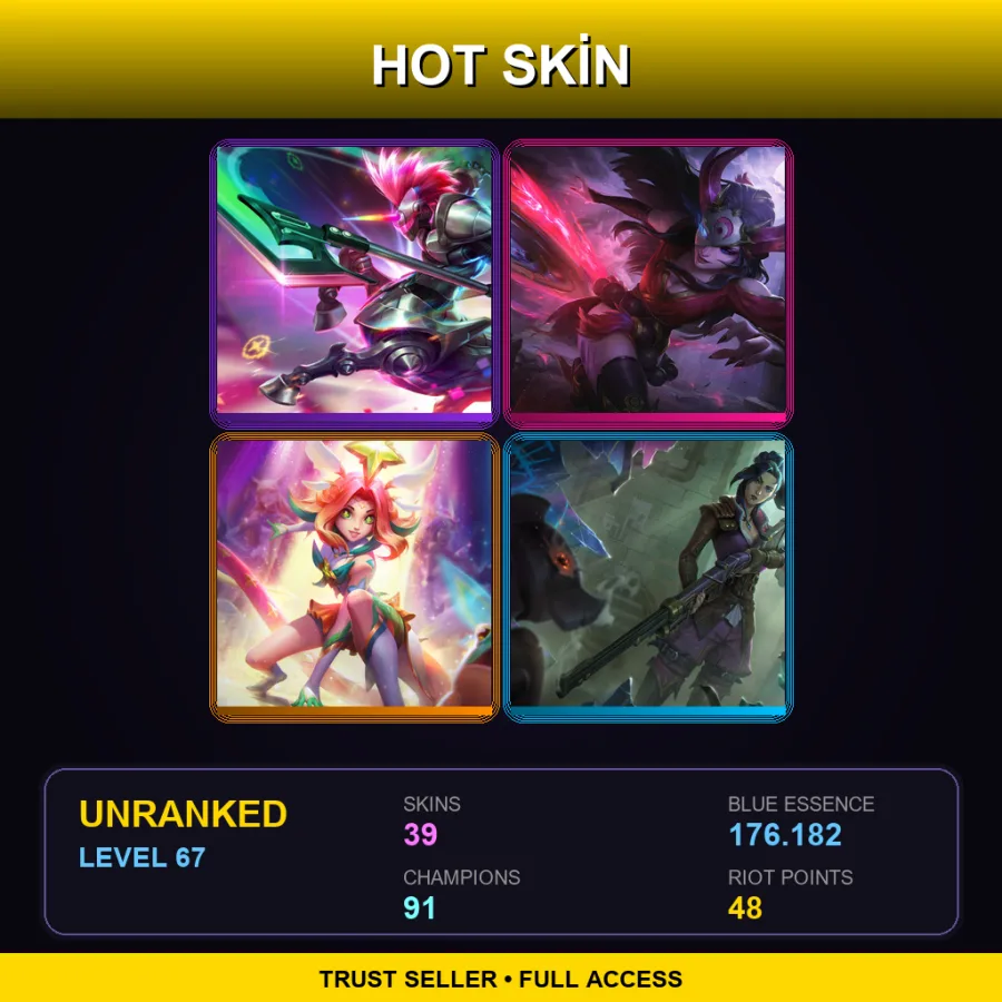LAS | Lv67 | Unranked | 39 Skin | 91 Champ