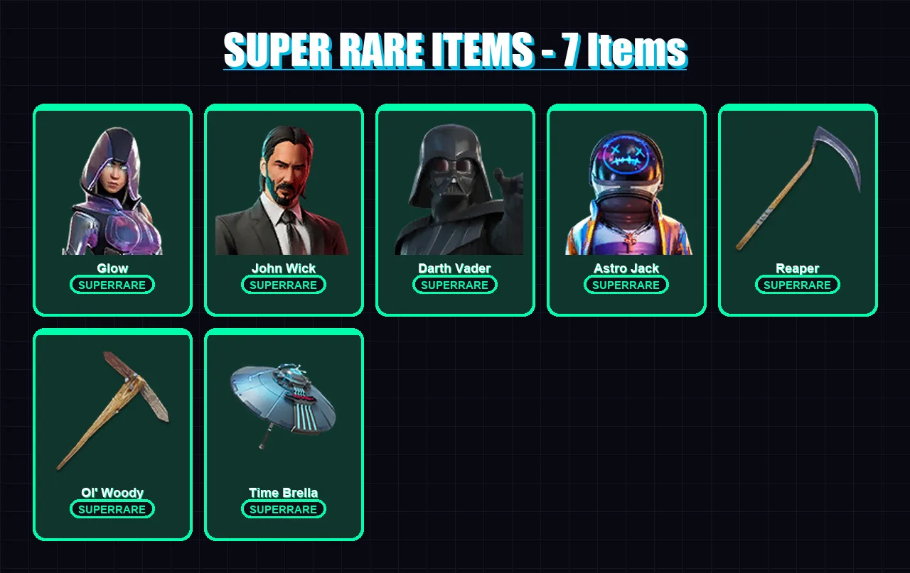 [PC/PSN] | Glow | John Wick | Darth Vader | Astro Jack | Raz | 264 skin | 296 pickaxe | 196 emote | 242 glider | Lv3478