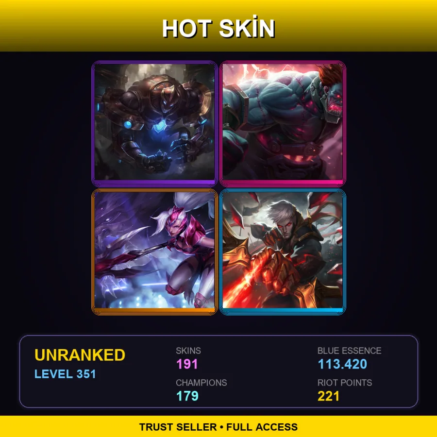BR | Lv351 | Unranked | 191 Skin | 179 Champ