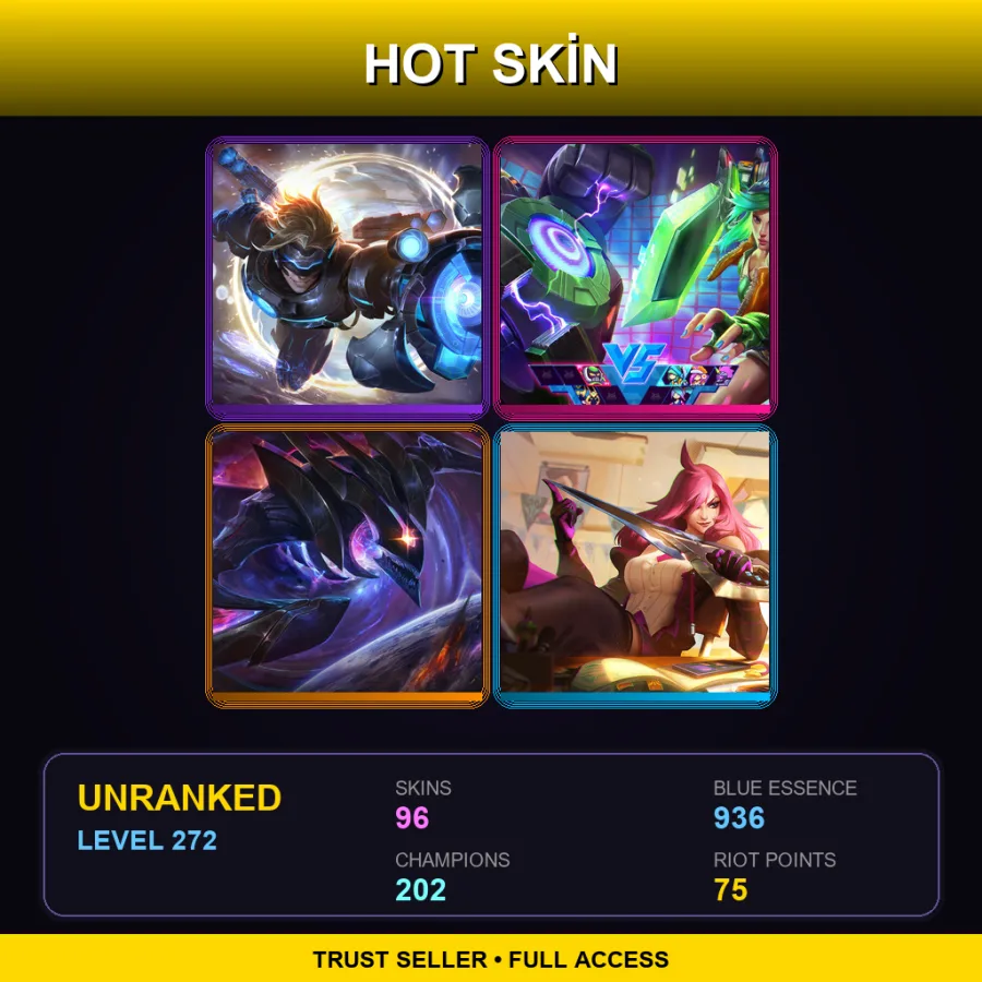 EUNE | Lv272 | Unranked | 96 Skin | 202 Champ