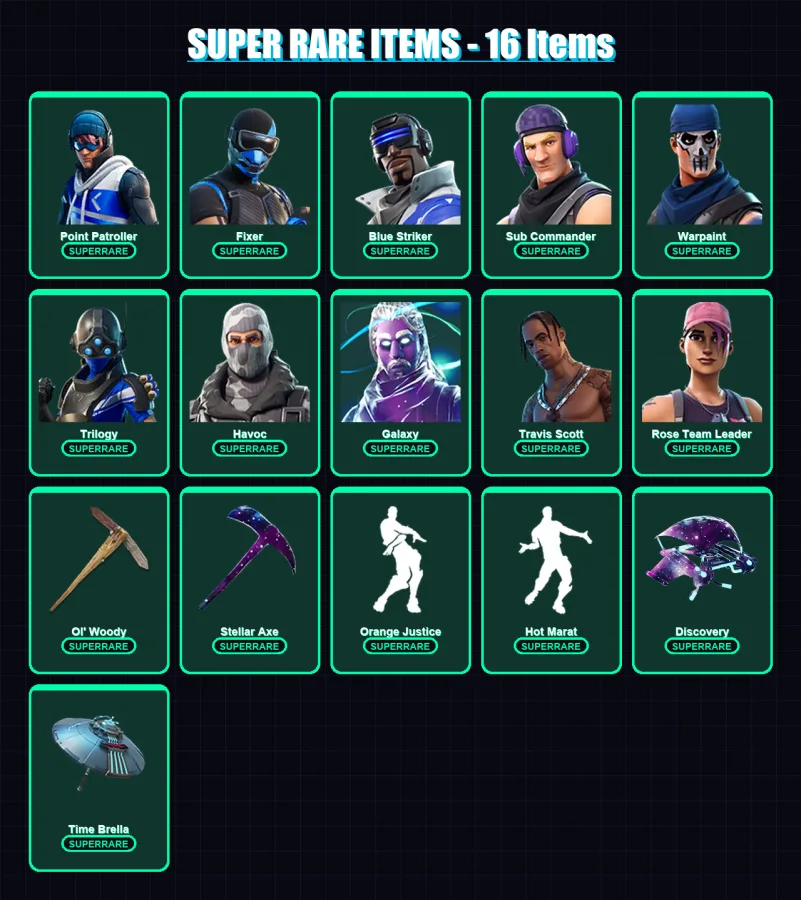[PC/XBOX/PSN] | Point Patroller | Fixer | Blue Striker | Sub Commander | Warpaint | 166 skin | 186 pickaxe | 145 emote | 153 glider | Lv2809