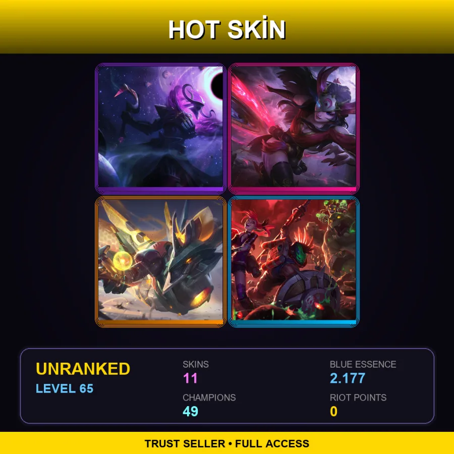 LAS | Lv65 | Unranked | 11 Skin | 49 Champ