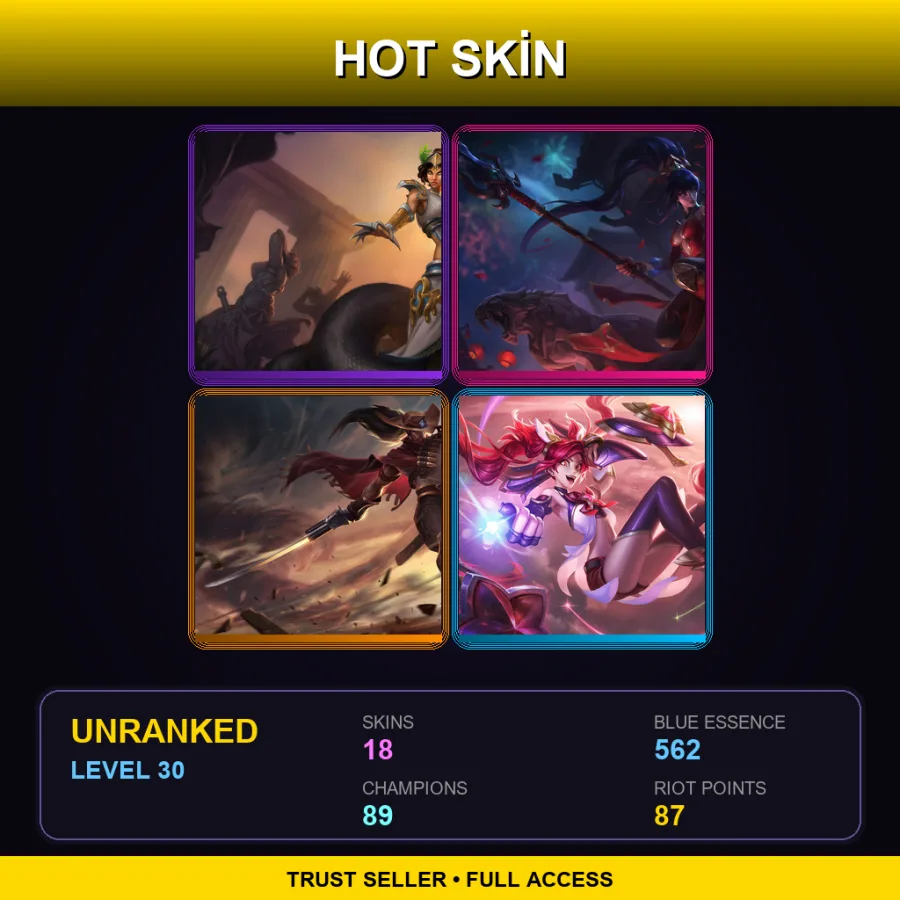 EUNE | Lv30 | Unranked | 18 Skin | 89 Champ — Constable Trundle