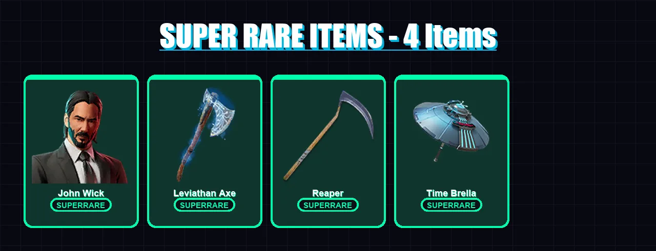 [PS4/PS5/XBOX/PC] | John Wick | Peter Griffin | Zeus | Valeria | Menace | 121 skin | 135 pickaxe | 120 emote | 115 glider | Lv1888