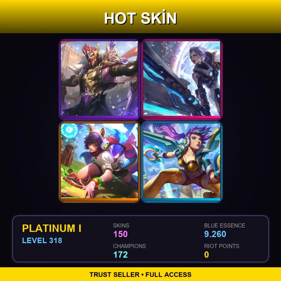 BR | Lv318 | Platinum I | 150 Skin | 172 Champ