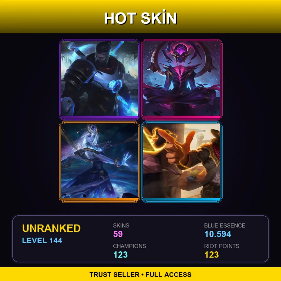 EUNE | Lv144 | Unranked | 59 Skin | 123 Champ — Firecracker Teemo