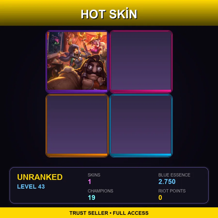 LAS | Lv43 | Unranked | 1 Skin | 19 Champ
