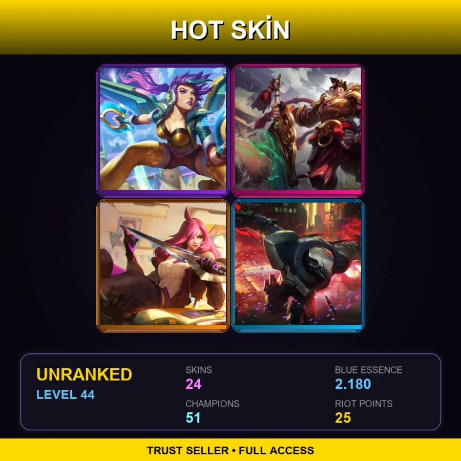 JP | Lv44 | Unranked | 24 Skin | 51 Champ