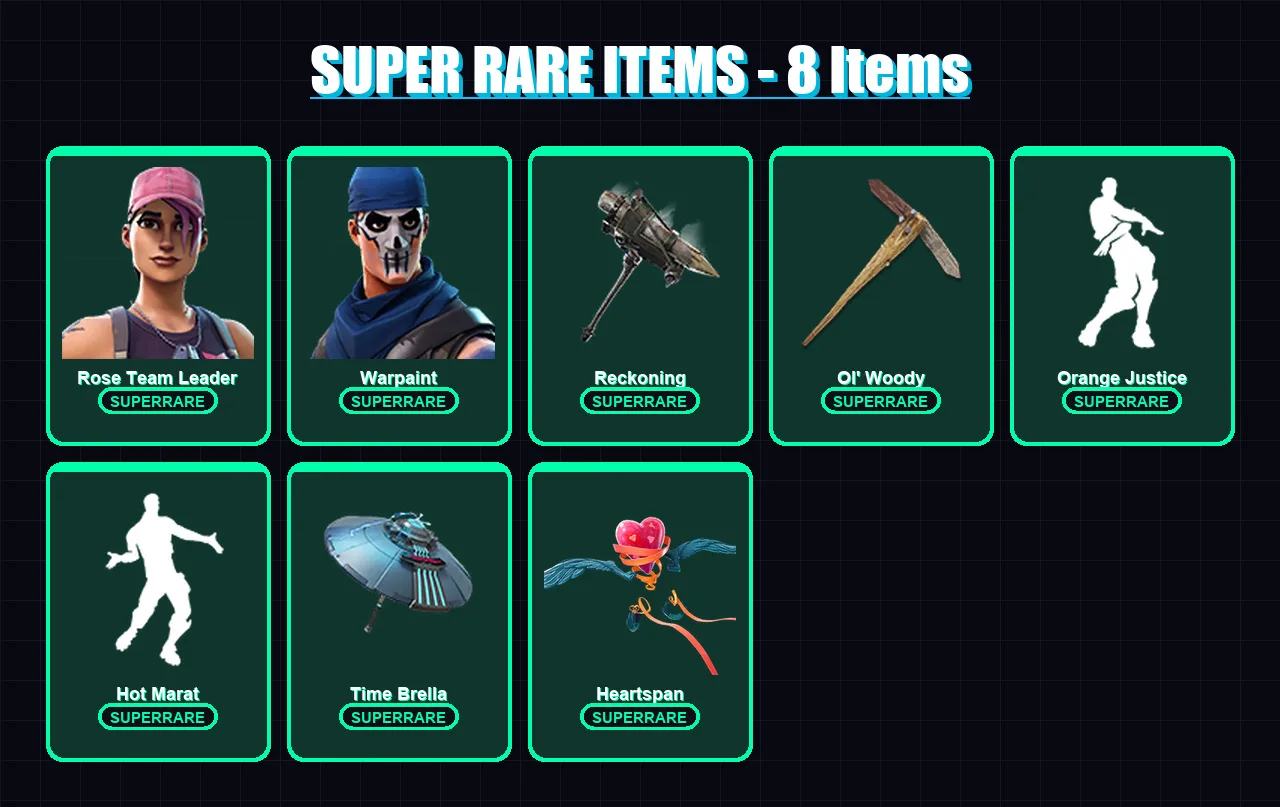 [PC/XBOX/PSN] | Rose Team Leader | Warpaint | Drift | Catalyst | Ronin | 37 skin | 44 pickaxe | 46 emote | 47 glider | Lv491