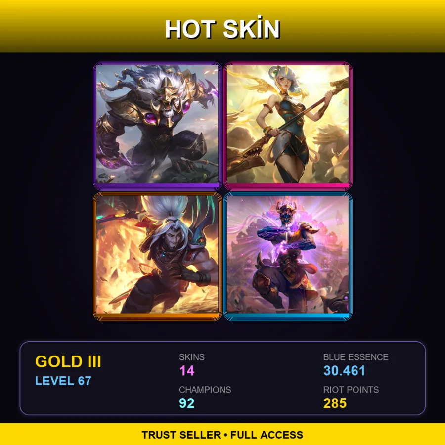 BR | Lv67 | Gold III | 14 Skin | 92 Champ