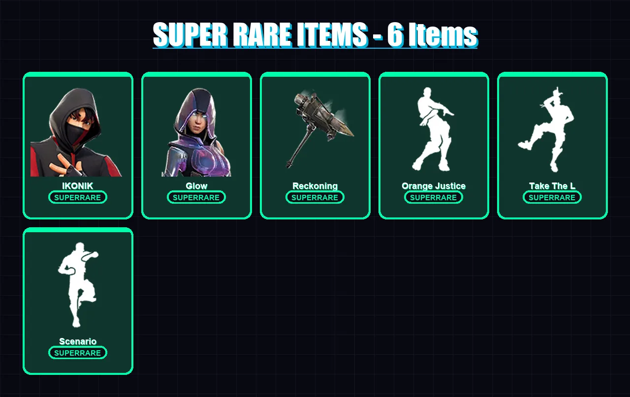 [PC/XBOX] | IKONIK | Glow | Carbide | Ark | Lynx | 50 skin | 44 pickaxe | 54 emote | 52 glider | Lv766
