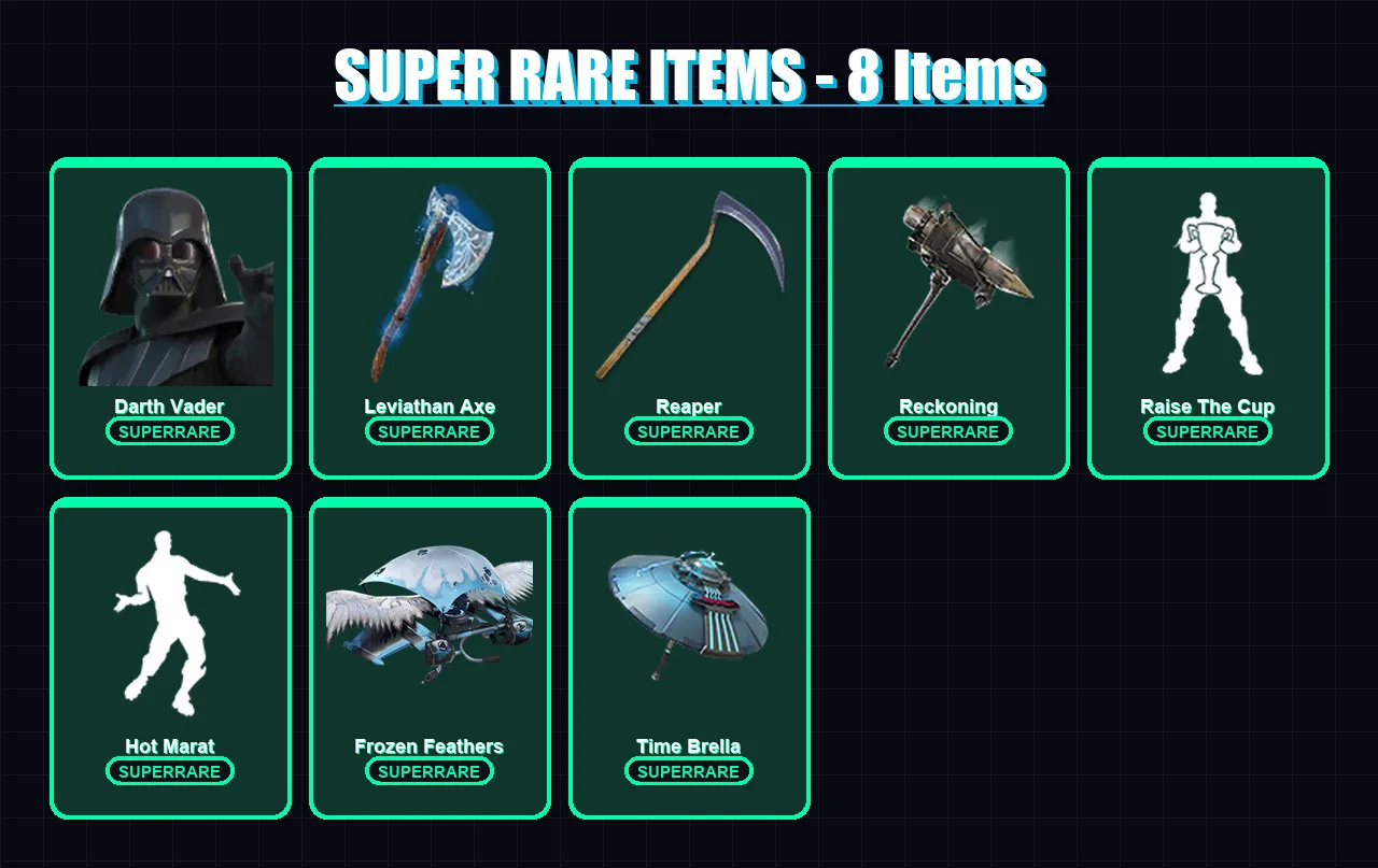 [PC/XBOX] | Darth Vader | Mizuki | Era | Galaxia | Frozen Raven | 289 skin | 338 pickaxe | 247 emote | 242 glider | Lv5425 — Fortnite account
