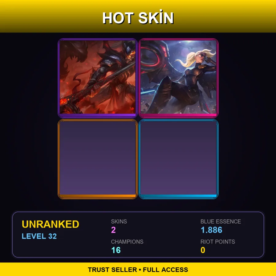 LAS | Lv32 | Unranked | 2 Skin | 16 Champ