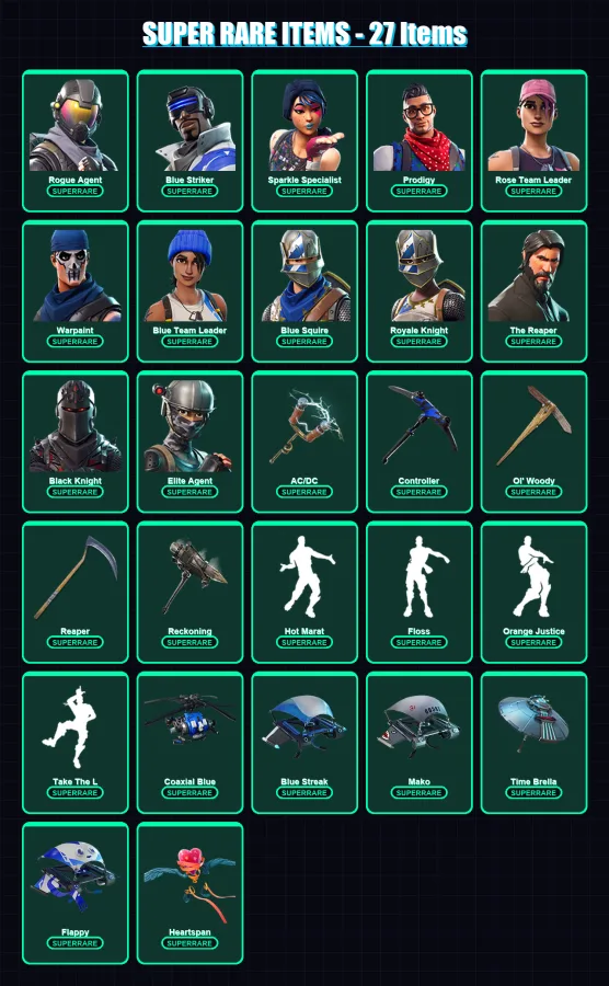 [PS4/PS5/XBOX/PC] | Rogue Agent | Blue Striker | Sparkle Specialist | 80 skin | Lv1578