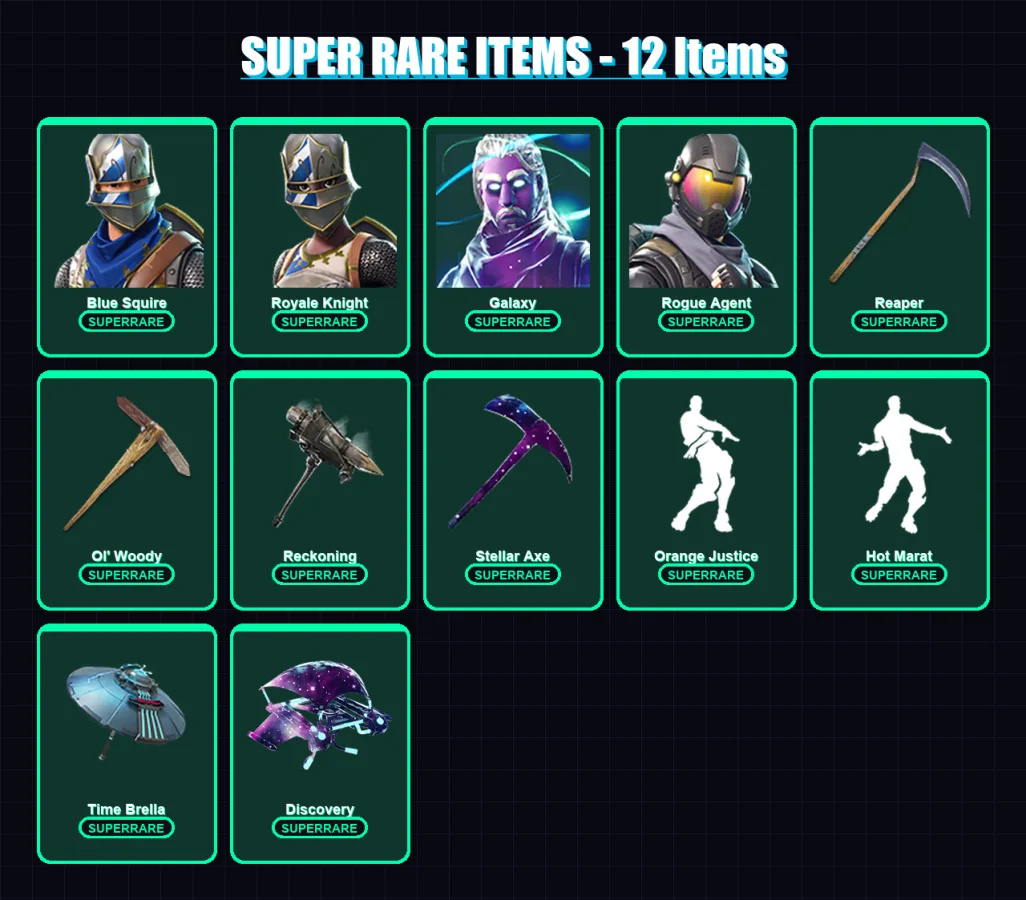 [PC] | Blue Squire | Royale Knight | Galaxy | Rogue Agent | Ravage | 58 skin | 63 pickaxe | 52 emote | 49 glider | Lv680