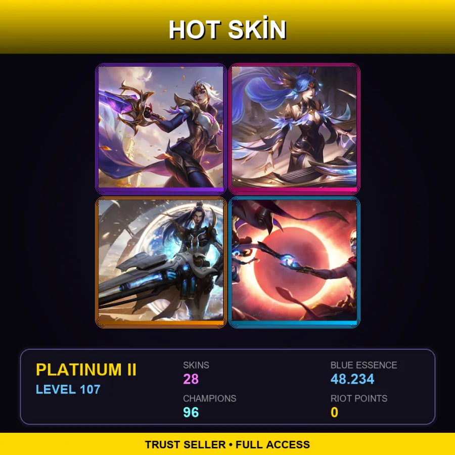 TR | Lv107 | Platinum II | 28 Skin | 96 Champ