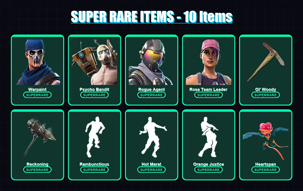 [PC/XBOX/PSN] | Warpaint | Psycho Bandit | Rogue Agent | Rose Team Leader | Hades | 189 skin | 212 pickaxe | 206 emote | 137 glider | Lv2163
