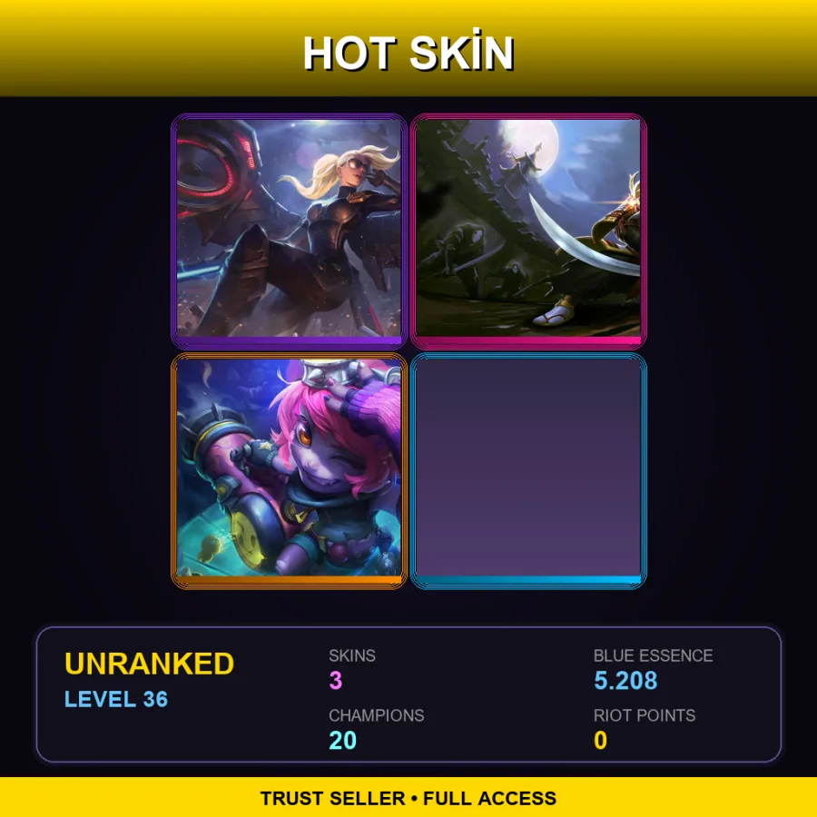 LAN | Lv36 | Unranked | 3 Skin | 20 Champ
