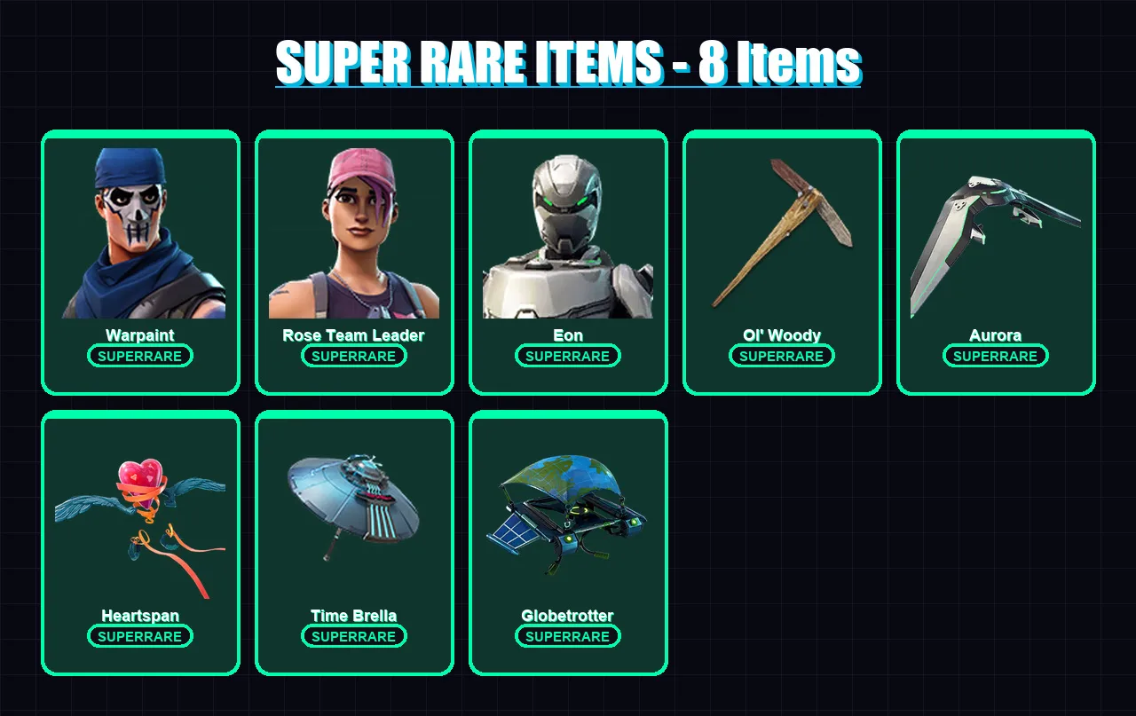 [PC/XBOX/PSN] | Warpaint | Rose Team Leader | Renegade Raider | Eon | Luxe | 181 skin | 200 pickaxe | 171 emote | 176 glider | Lv2209
