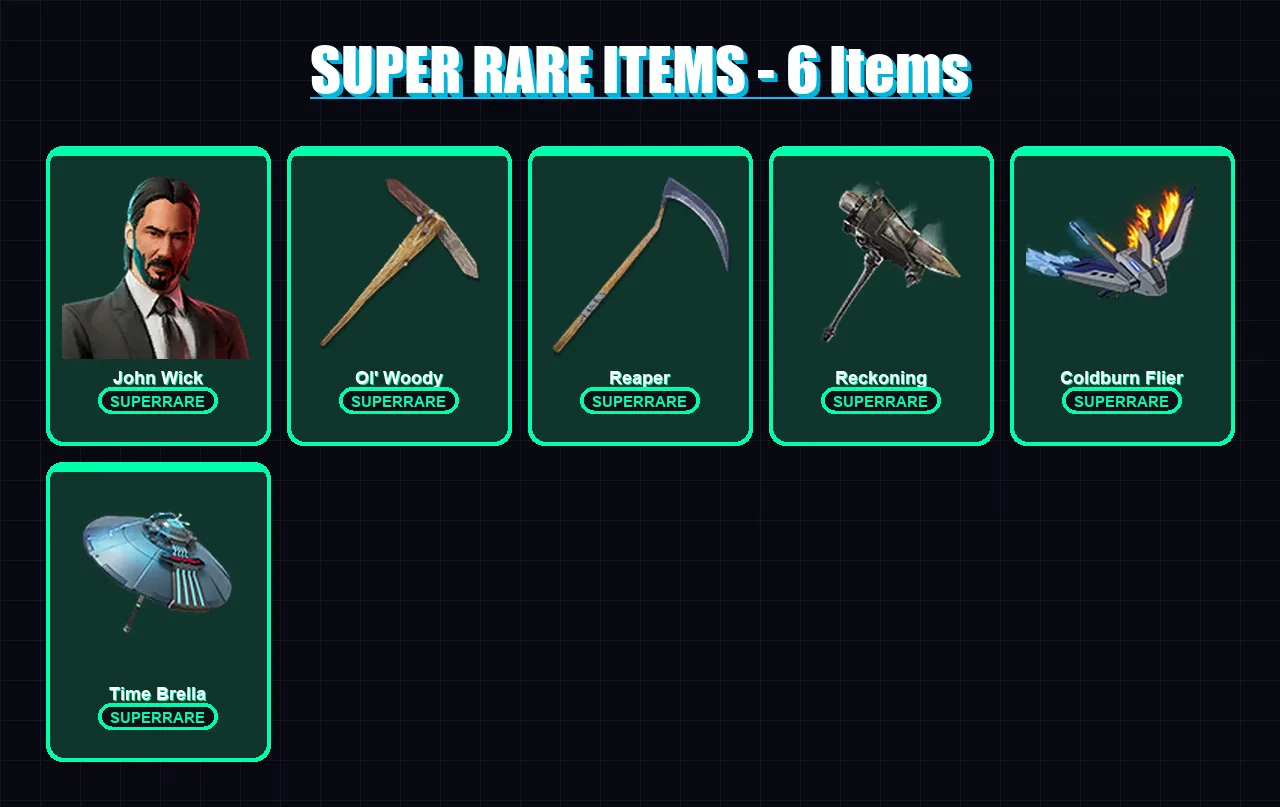 [PC] | John Wick | Vertex | Valkyrie | Wukong | Zenith | 254 skin | 226 pickaxe | 170 emote | 138 glider | Lv1436