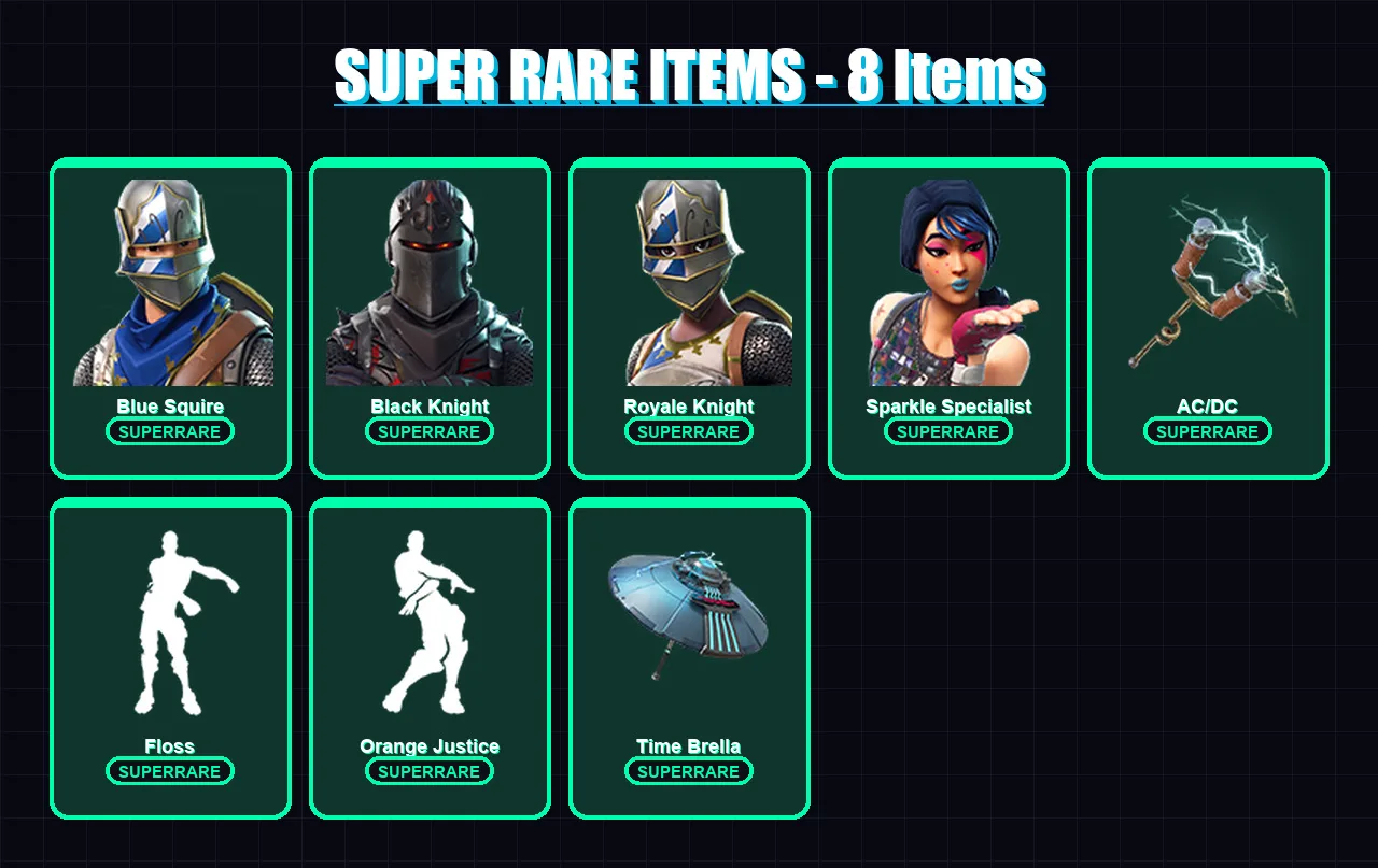 [PC/XBOX] | Blue Squire | Black Knight | Royale Knight | Sparkle Specialist | The Ice King | 77 skin | 70 pickaxe | 82 emote | 64 glider | Lv964