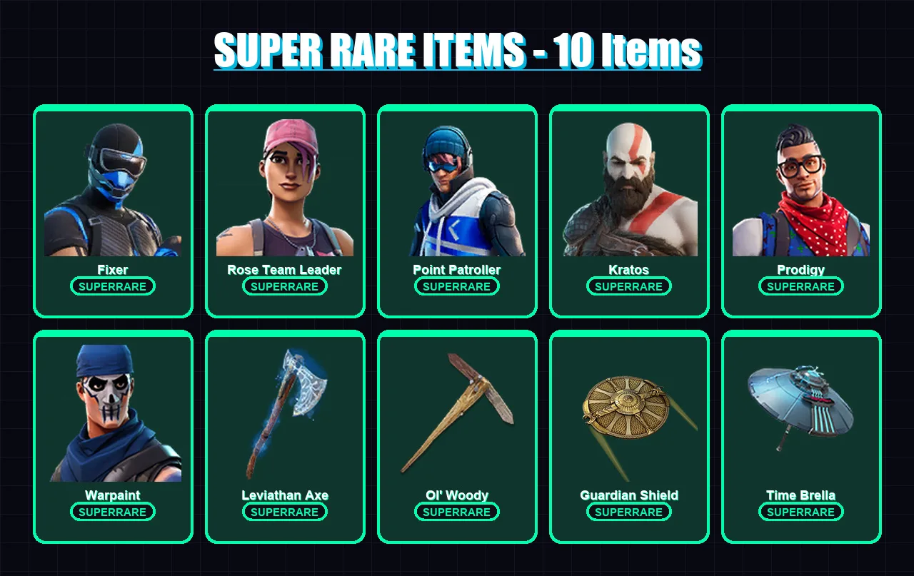 [PS4/PS5/XBOX/PC] | Fixer | Rose Team Leader | Point Patroller | Kratos | Prodigy | 53 skin | 62 pickaxe | 42 emote | 66 glider | Lv868 — Fortnite account