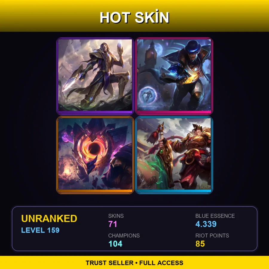 EUNE | Victorious Lucian | Pulsefire Twisted Fate | Dark Star Malphite | Warring Kingdoms Garen | 71 Skin | 104 Champ | Lv159