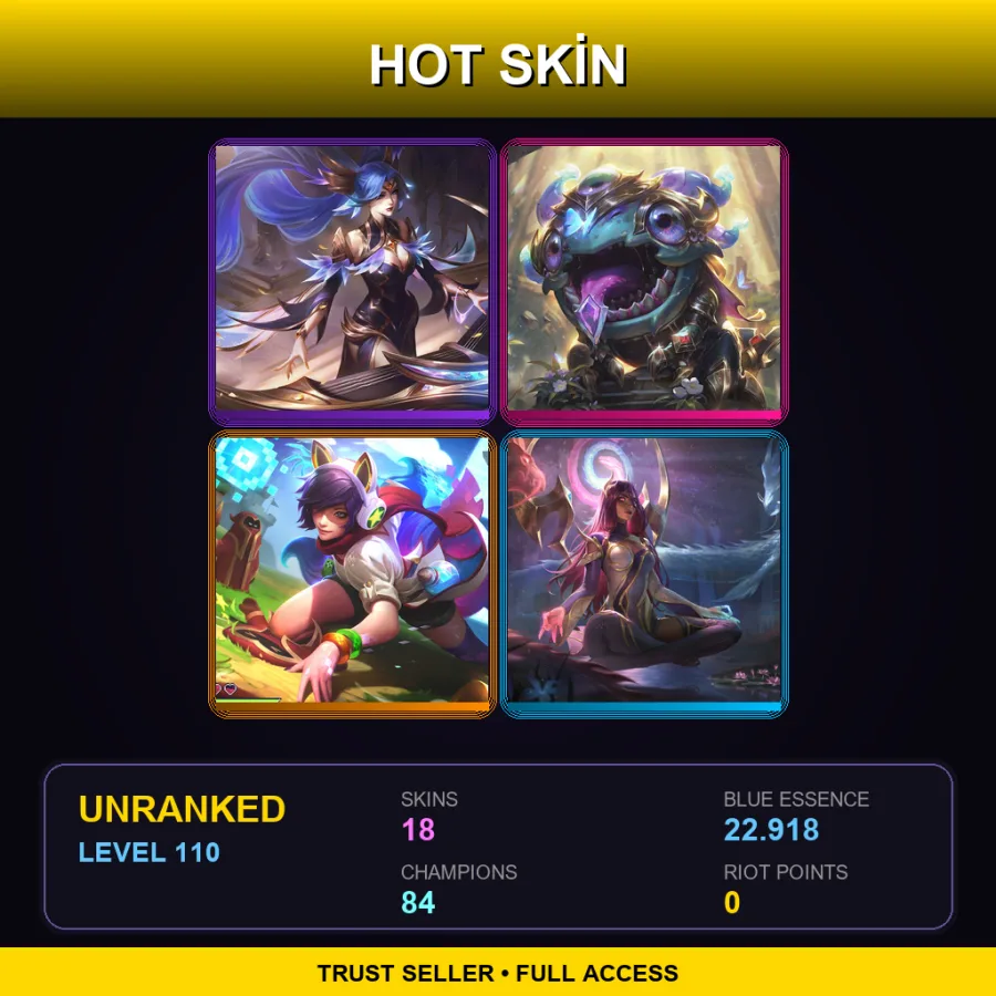 LAS | Lv110 | Unranked | 18 Skin | 84 Champ