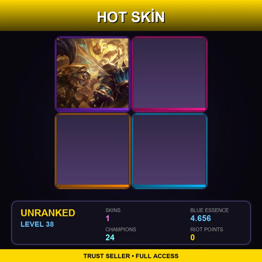 LAS | Lv38 | Unranked | 1 Skin | 24 Champ