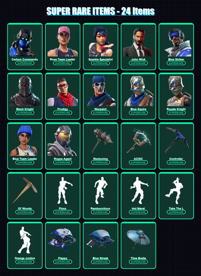 [PC/XBOX/PSN] | Carbon Commando | Rose Team Leader | Sparkle Specialist | 99 skin | Lv1286
