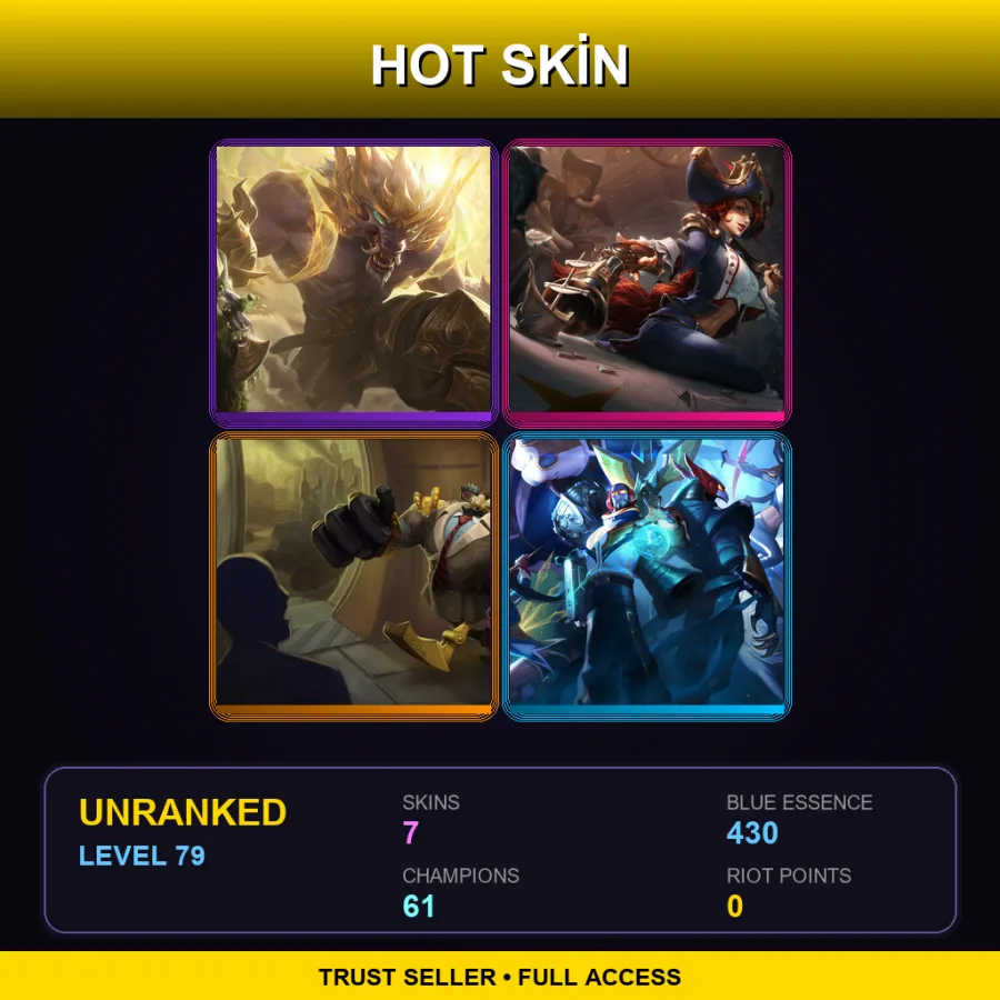 LAS | Lv79 | Unranked | 7 Skin | 61 Champ — Definitely Not Blitzcrank