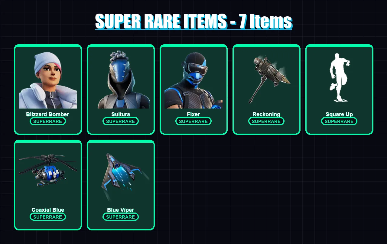 [PS4/PS5/XBOX/PC] | Blizzard Bomber | Sultura | Fixer | The Imagined | Catalyst | 22 skin | 35 pickaxe | 35 emote | 38 glider | Lv587 — Fortnite account