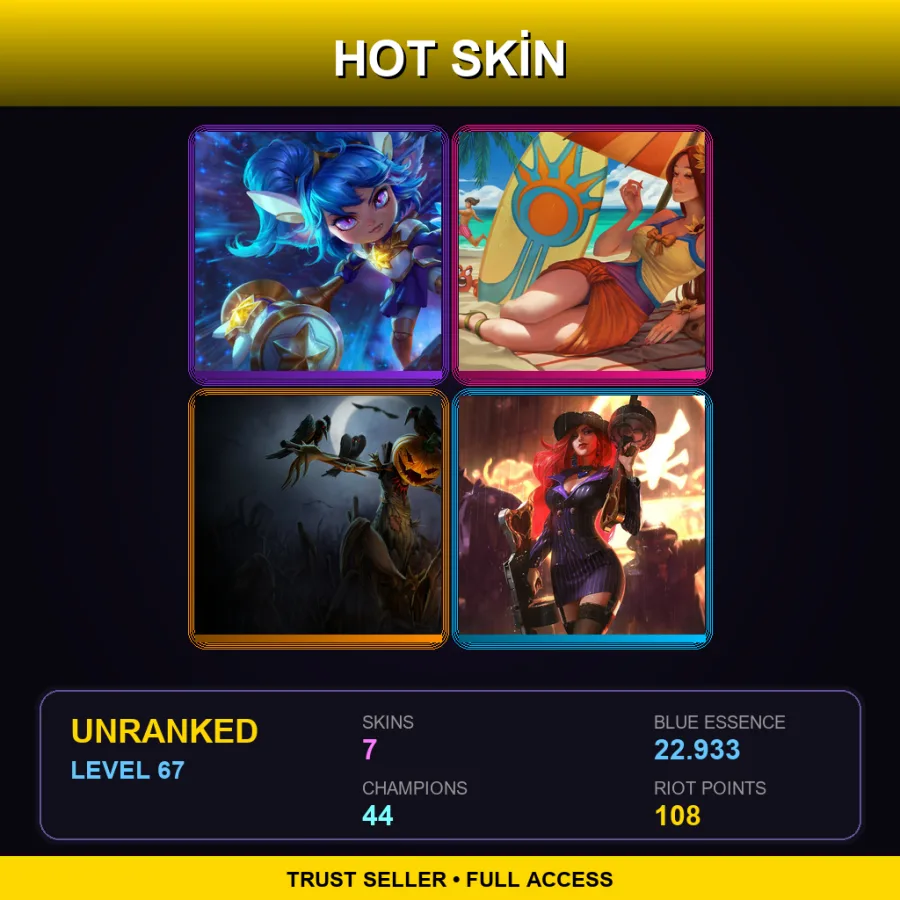 EUNE | Lv67 | Unranked | 7 Skin | 44 Champ