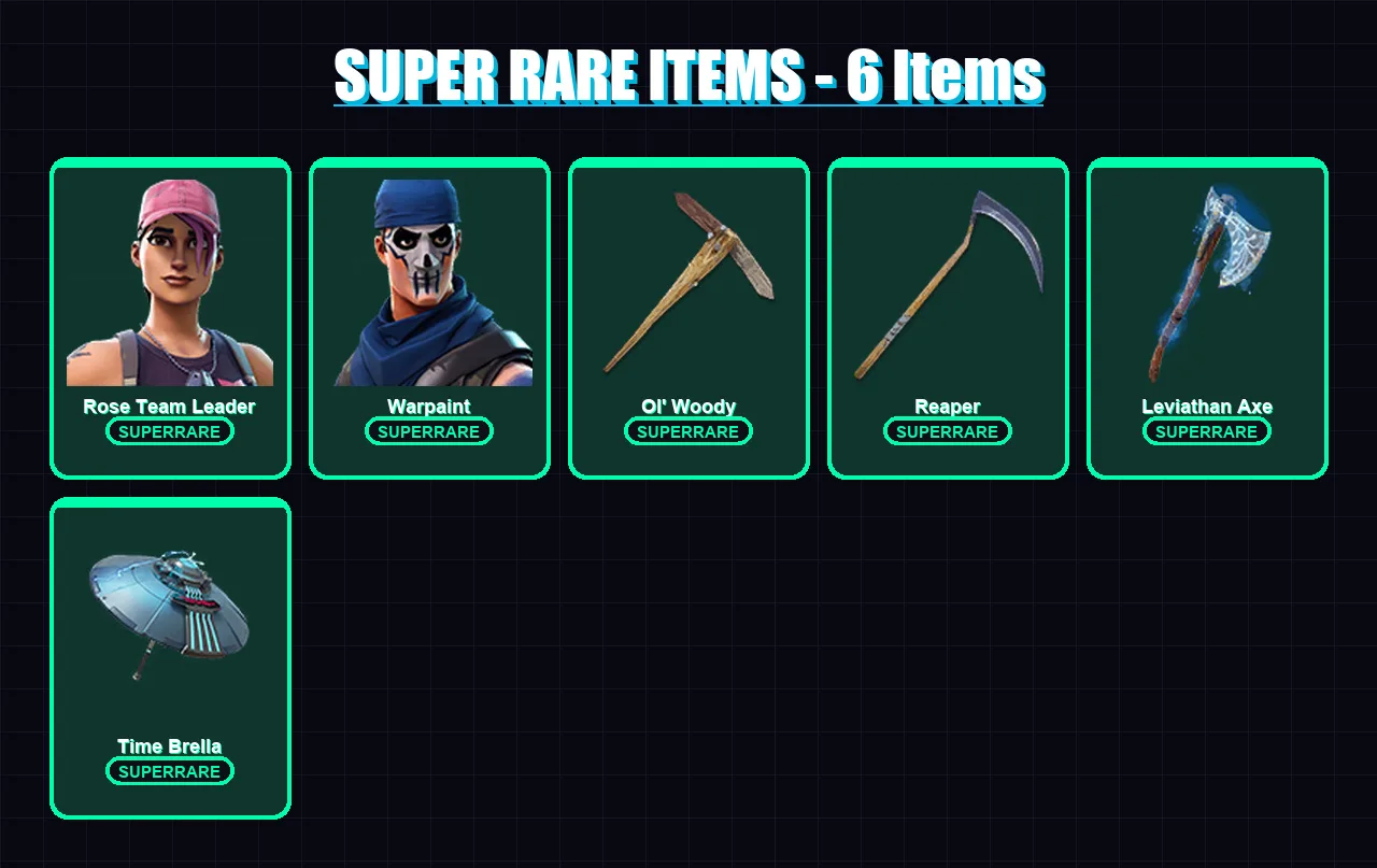 [PC/XBOX/PSN] | Rose Team Leader | Warpaint | The Cube Queen | Predator | Gear Specialist Maya | 82 skin | 88 pickaxe | 73 emote | 72 glider | Lv101