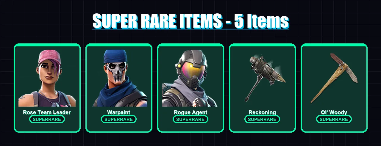 [PC/XBOX] | Rose Team Leader | Warpaint | Rogue Agent | Sentinel | Calamity | 14 skin | 15 pickaxe | 18 emote | 18 glider | Lv233