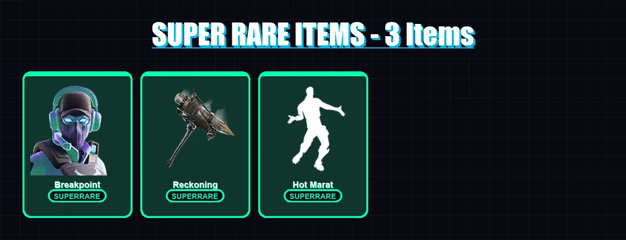 [PS4/PS5/XBOX/PC] | Breakpoint | Lynx | Ultima Knight | Hybrid | Rox | 72 skin | 33 pickaxe | 63 emote | 40 glider | Lv420